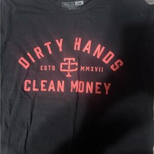 Troll Co. Black T-Shirt with Red Print